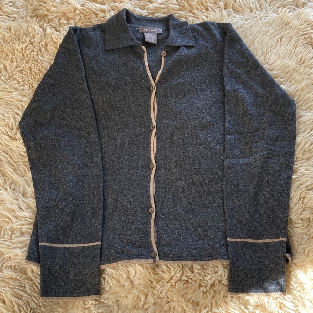 Gray Button-Up Sweater - image 1